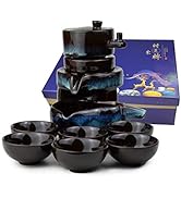 Chinese Gongfu Tea Gift Set, Service Automatic Stone-Mill Design Handmade Ceramics Tea Pot 6 Cups...