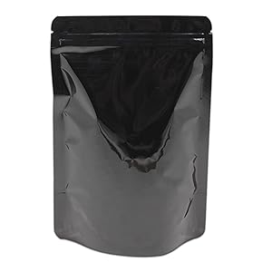 Stand up black mylar bags