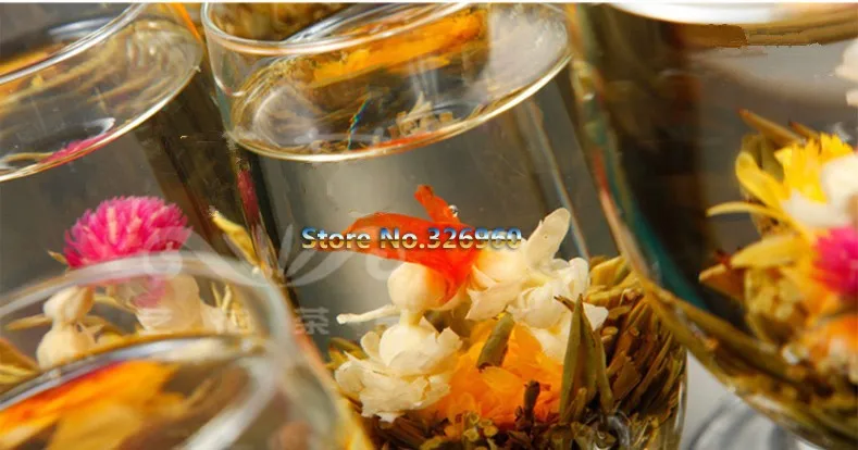 16 Kinds of Handmade Blooming Flower Tea Chinese Ball Blooming Flower Herbal tea Artificial Flower Tea Health Care Products 130g 