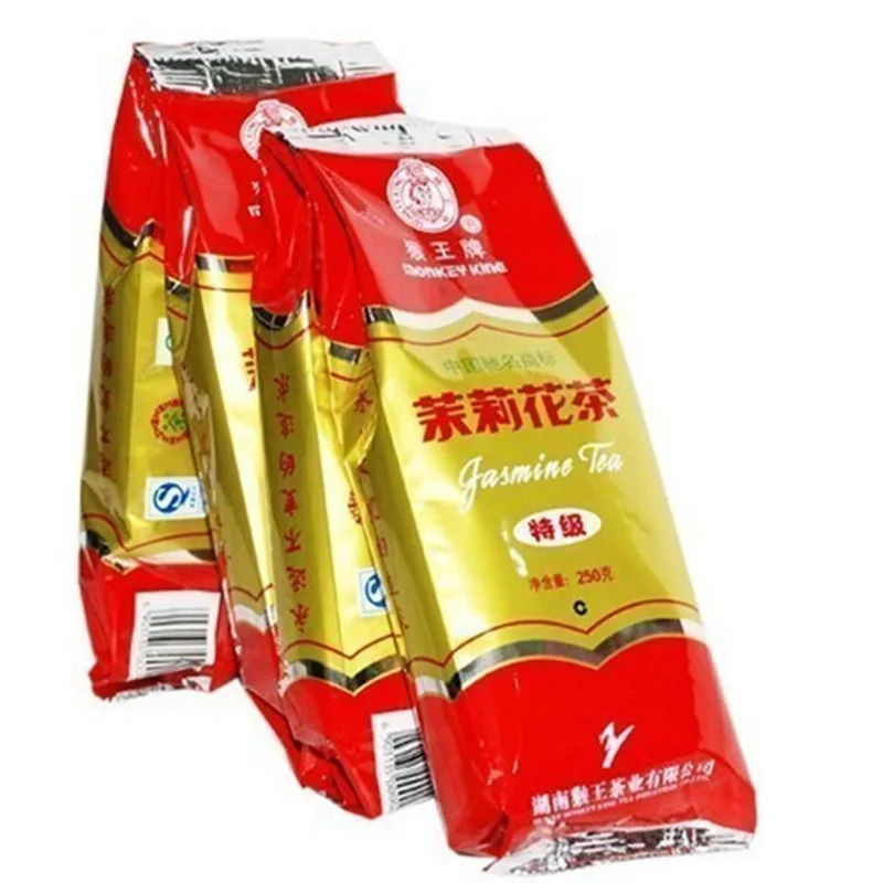  100g Monkey King Jasmine tea, flower tea, Hunan scented tea, Chinese grestest Famous brand tea lose Weight healthy green food 