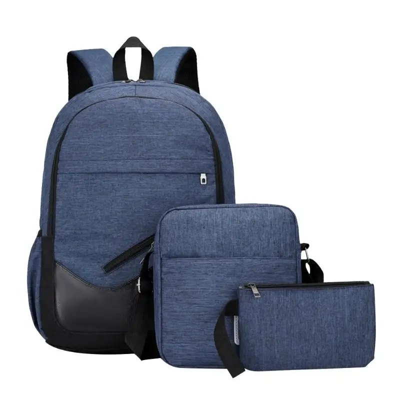 Travel Canva Backpacks Teenager Shoulder Bags Clutch Women 3pcs/Set Unisex  Men Backpacks School Students Bookbag Bolsa Mochila