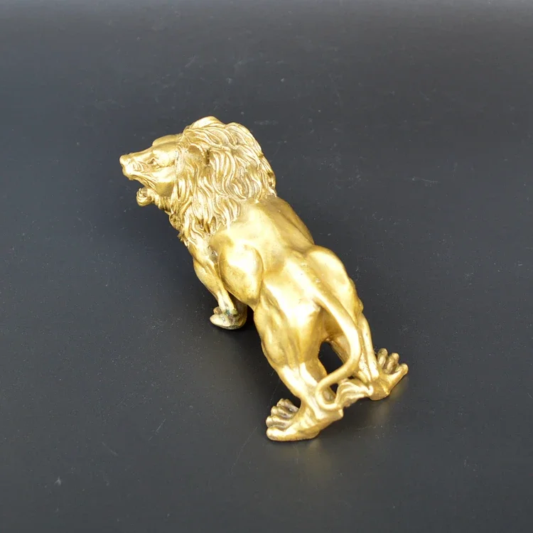 Sculpture-Carving-Lions-Bronze-gold-Fierce-Wild-Animals-Figure-Lions-Statue (4)