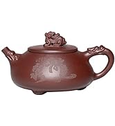 Teapot 8.5Oz Chinese Yixing Zisha Clay Tea Pot Handmade Ceramic Shipiao Pottery Purple Mud Kungfu...