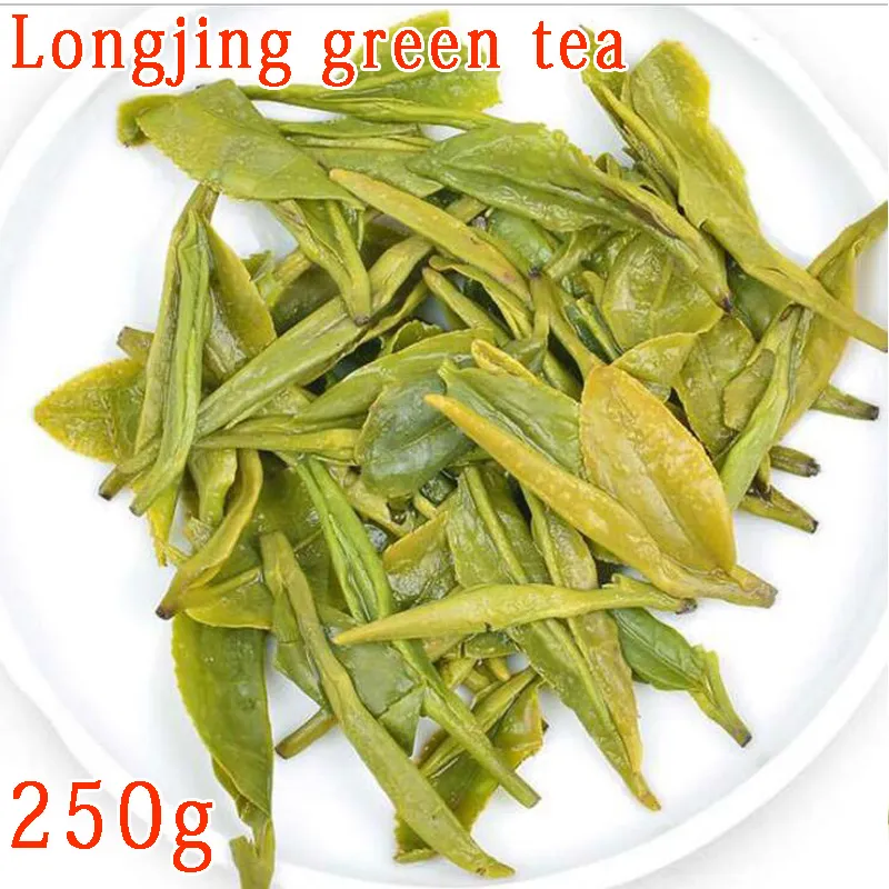 Good 2023 new handmade dragon well organic green tea, good quality Mingqian West Lake Longjing tea leaves 250g +Gift 
