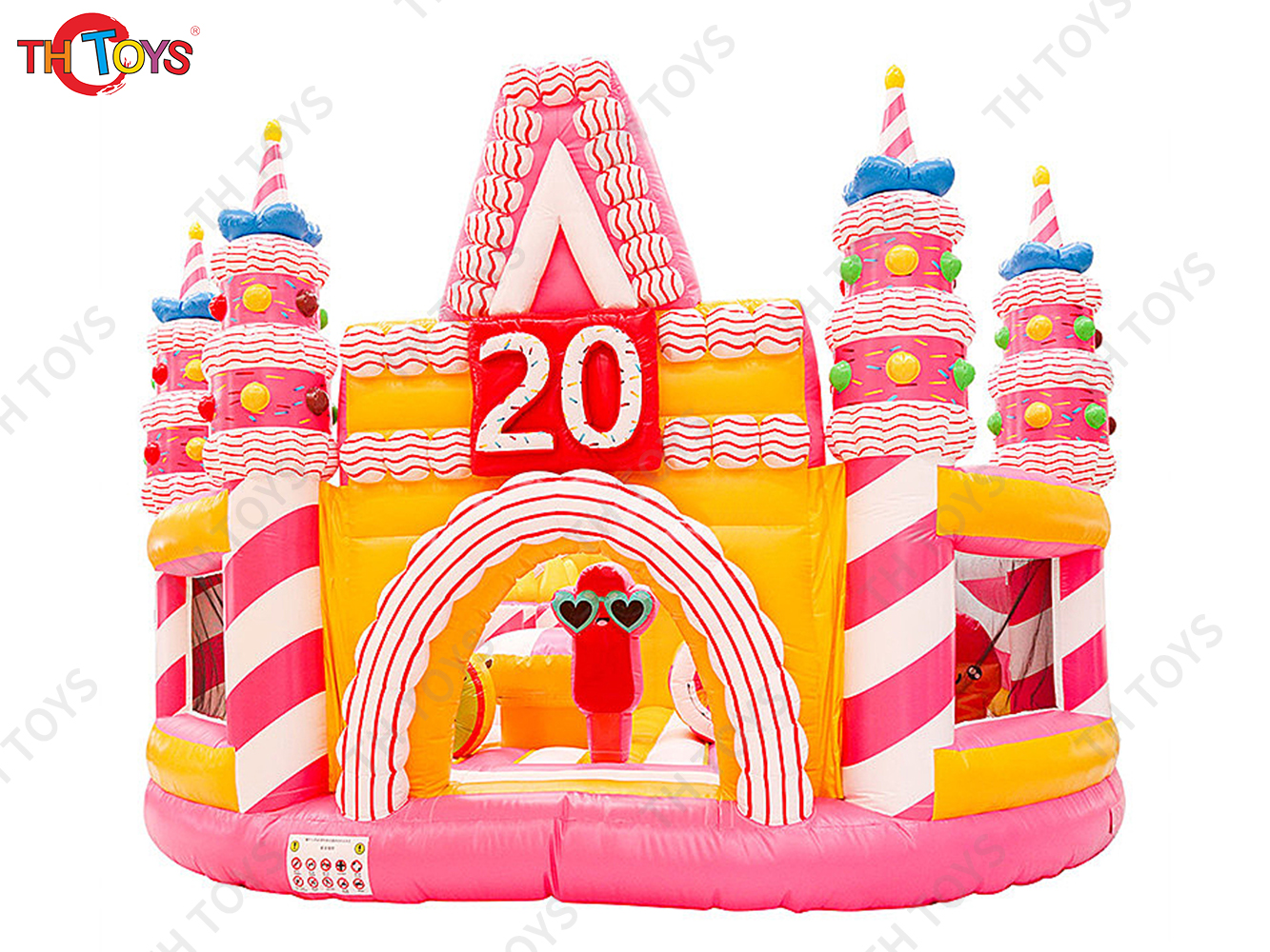 Inflatable Cake Bouncer Castles with cover Child Jumping Bouncy Castle Trampoline Bounce House Inflatable Bouncer