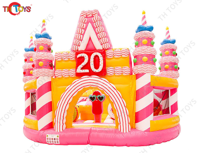 Inflatable Cake Bouncer Castles with cover Child Jumping Bouncy Castle Trampoline Bounce House Inflatable Bouncer
