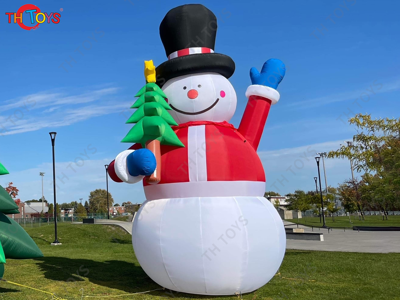 Merry Christmas Giant Inflatable Snowman Outdoors Christmas Decorations snow man with LED light for Home Yard Garden Decoration