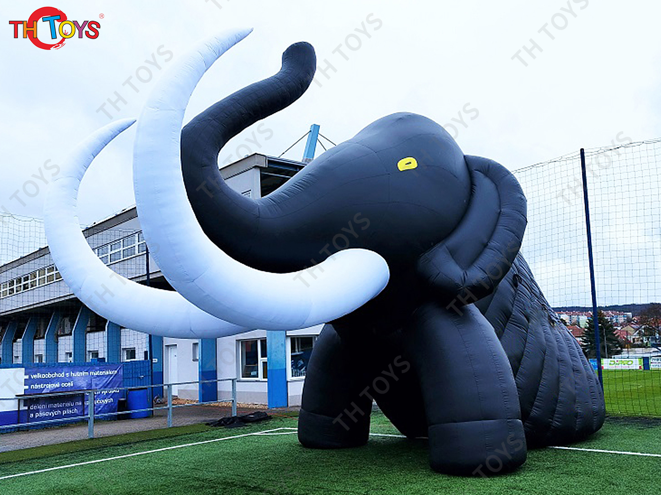 7x5x5m Inflatable Mammuth Tunnel Arch Inflatable Animal Helmet Entrance Tunnel For Sports Events
