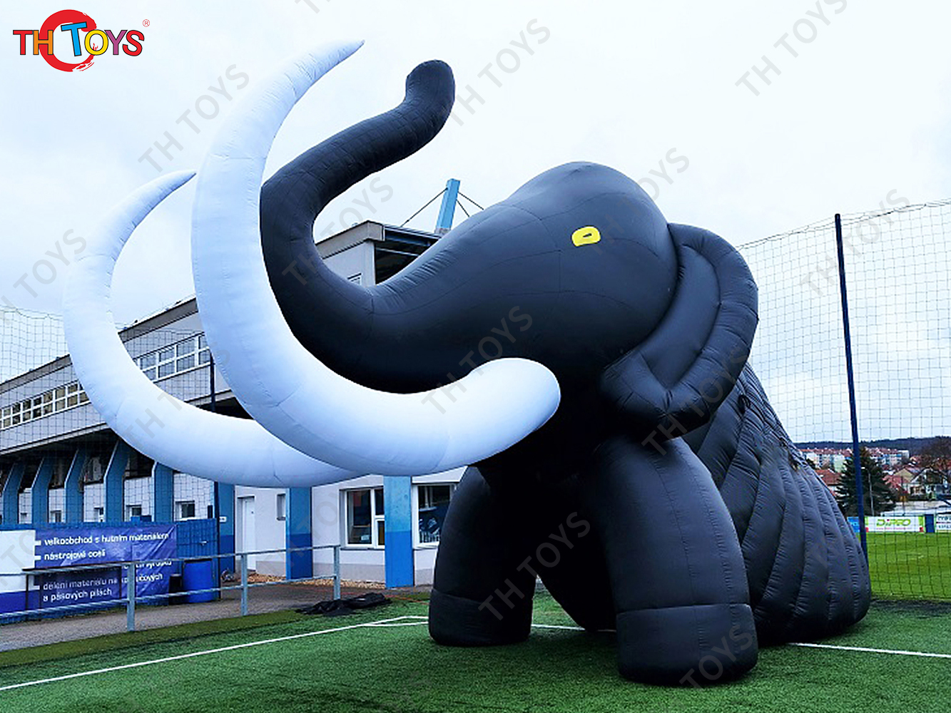 7x5x5m Inflatable Mammuth Tunnel Arch Inflatable Animal Helmet Entrance Tunnel For Sports Events