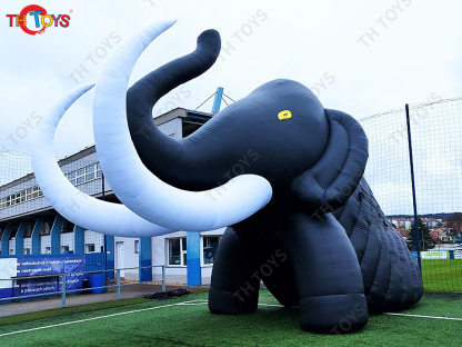 7x5x5m Inflatable Mammuth Tunnel Arch Inflatable Animal Helmet Entrance Tunnel For Sports Events