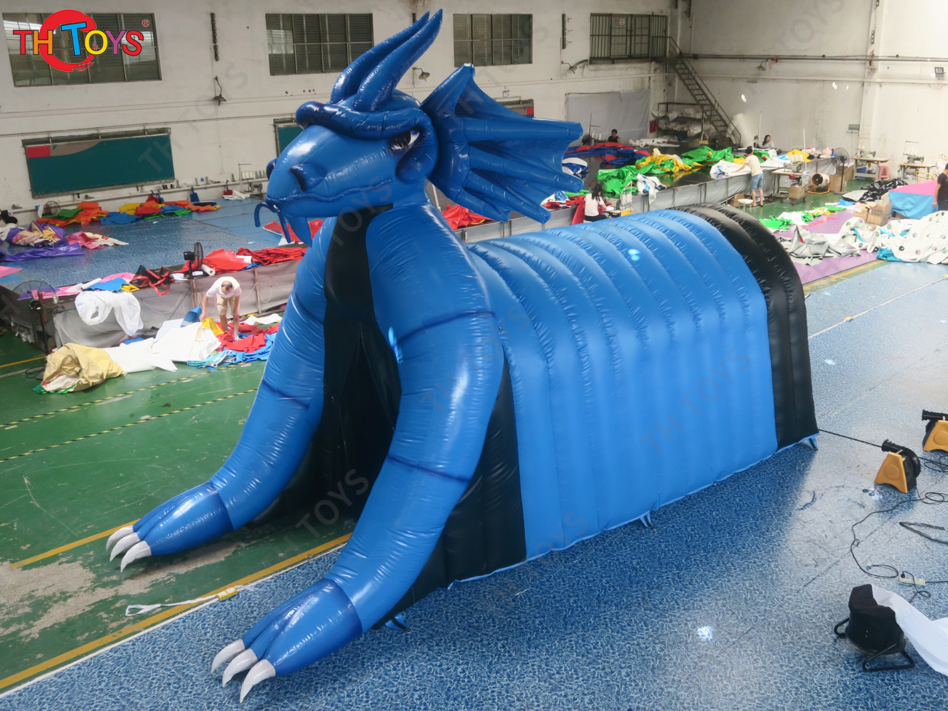 8x5m Inflatable Mammuth Tunnel Arch Inflatable Animal Helmet Entrance Tunnel For Sports Events