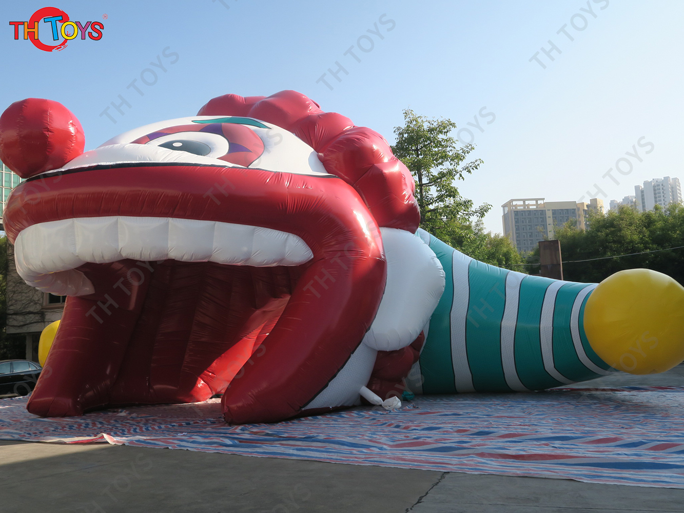 8x5m Inflatable Mammuth Tunnel Arch Inflatable Animal Helmet Entrance Tunnel For Sports Events