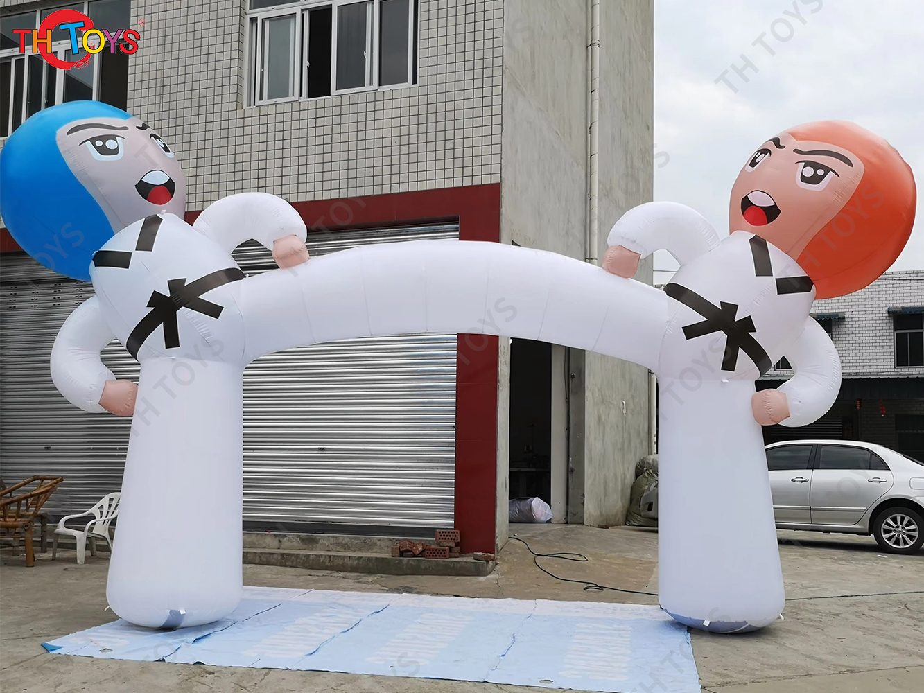 Customized Inflatable Boxing Cartoon Arch Gate Outdoor Decoration Inflatable Taekwondo Wresting Archway