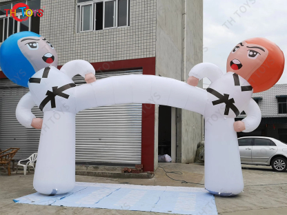 Customized Inflatable Boxing Cartoon Arch Gate Outdoor Decoration Inflatable Taekwondo Wresting Archway