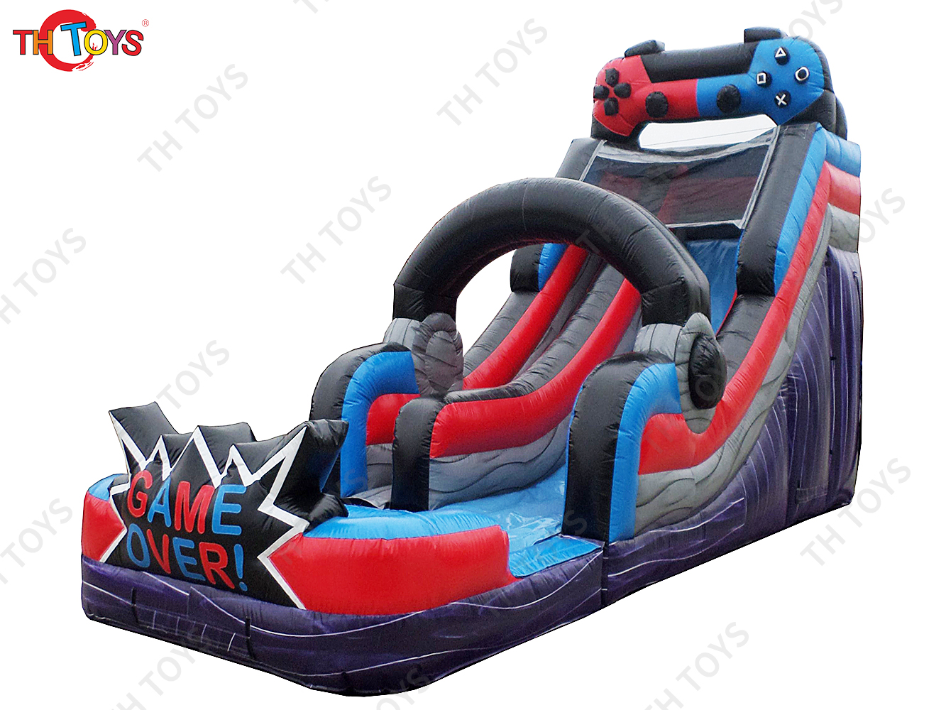 inflatable water slide, commercial inflatable bouncy slide with pool for kids and adults