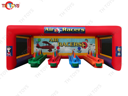 Fast Air shipping 4 Players Carnival Games Inflatable Air Racers Game