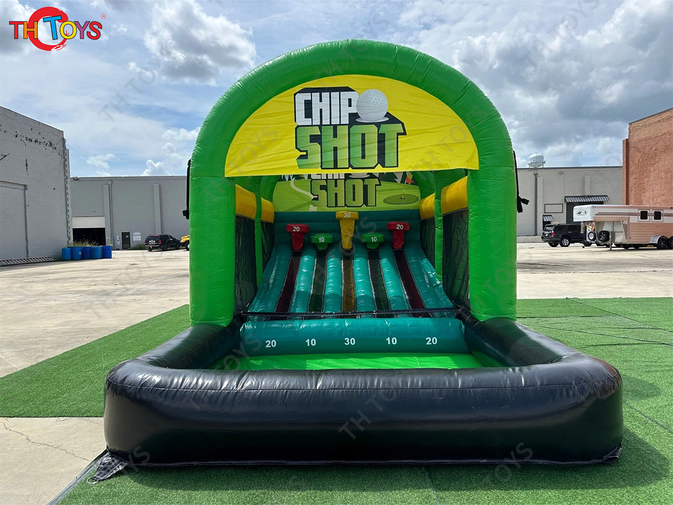 Funny Chip Shot Commercial Interactive Inflatable Sports Carnival Game