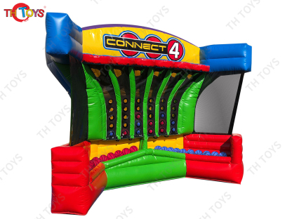 4x3m New Game Commercial Basketball Toss Inflatable Connect Four Hot Shot Basketball Carnival Games