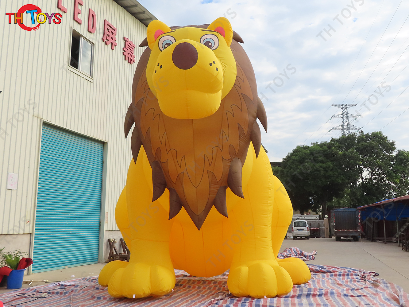 Giant Inflatable Lion Replica Model Animal Cartoon Lion for Outdoor Commercial Advertising Decoration