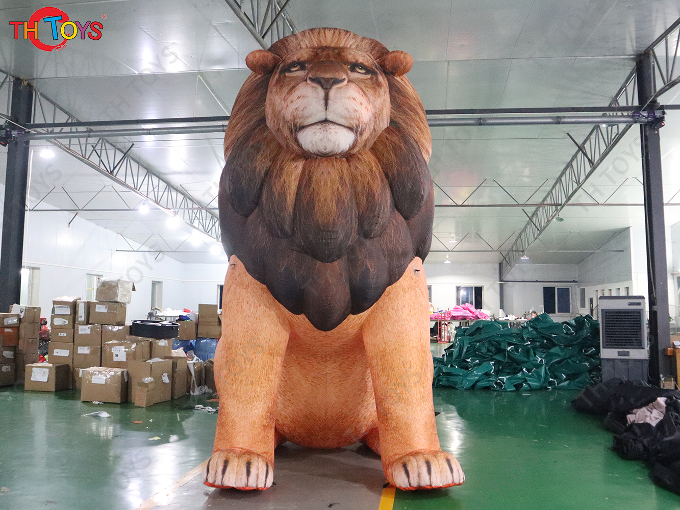 Outdoor Lifelike Giant Inflatable Lion Large Realistic Inflatable Animal Replicas For Park Decoration