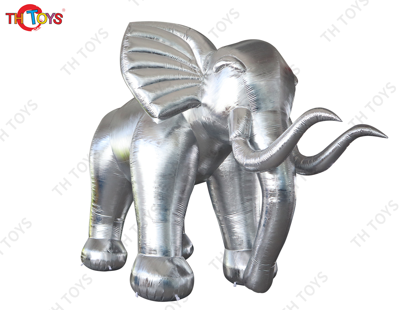 inflatable Decorative Silver elephant, 4m Custom Interactive Inflatable elephant balloon for Promotion
