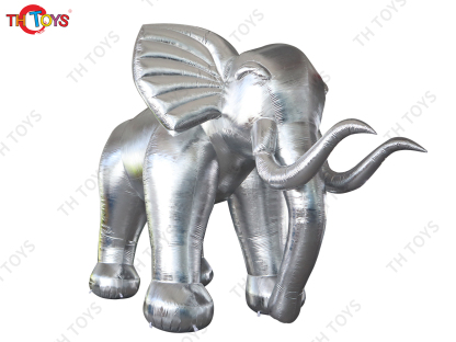 inflatable Decorative Silver elephant, 4m Custom Interactive Inflatable elephant balloon for Promotion