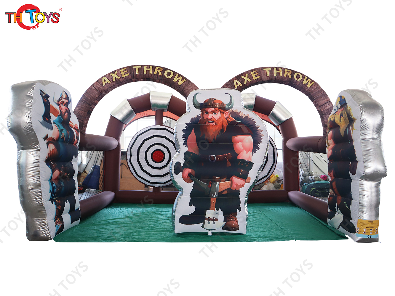 6x5m New Inflatable Axe Throwing Target Game With Blower & Axes Inflatable Interactive Games For Party Events