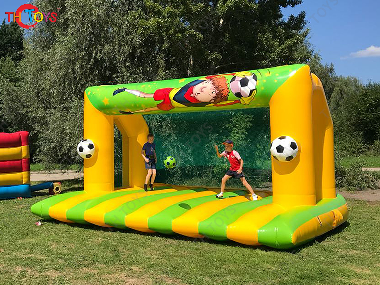 5x4m Commercial Inflatable Soccer Goal Football Shoot Out Game with Blower