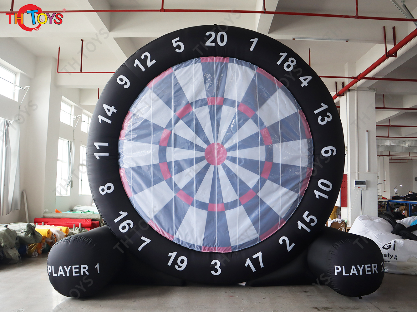 Giant Inflatable Football Dart Board Carnival Game Toys Outdoor Kids Blow Up Soccer Shooting Dart Toy