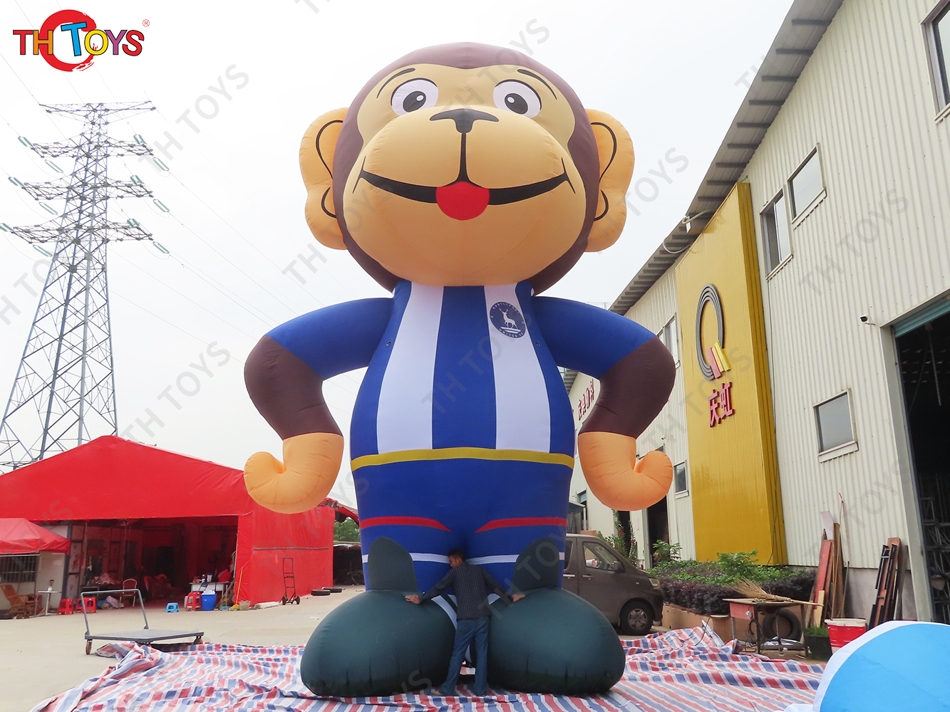 Advertising Giant Inflatable Monkey Model Cartoon Animals Characters For Sale