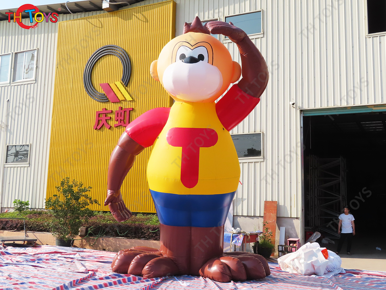Advertising Giant Inflatable Monkey Model Cartoon Animals Characters For Sale
