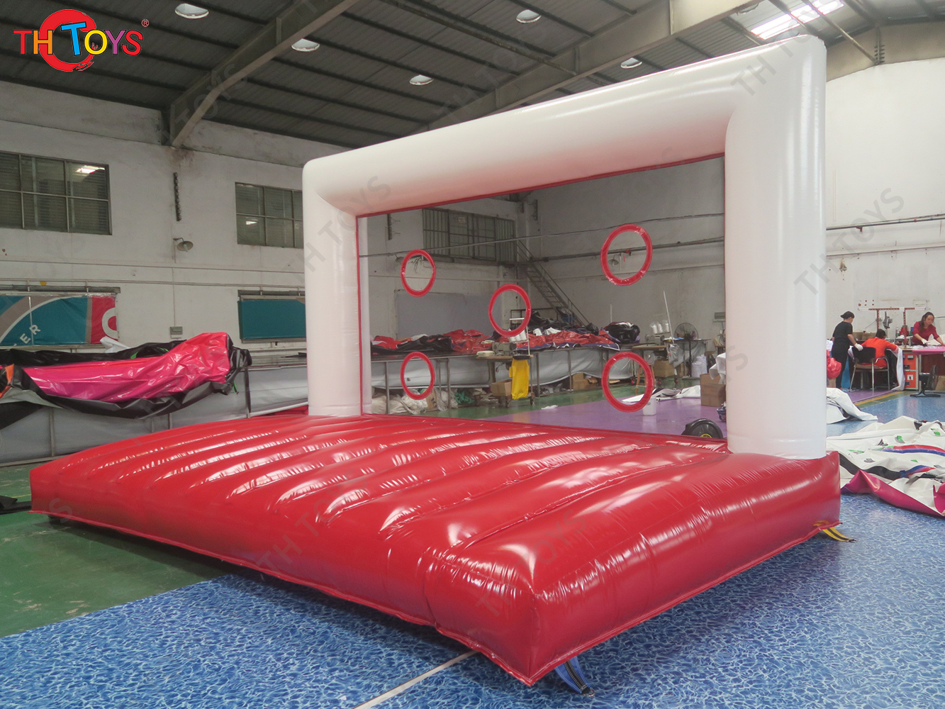 Giant Inflatable Football Goal Shooting Game Cheap Commercial Inflatable Soccer Shoot Carnival Game Toys