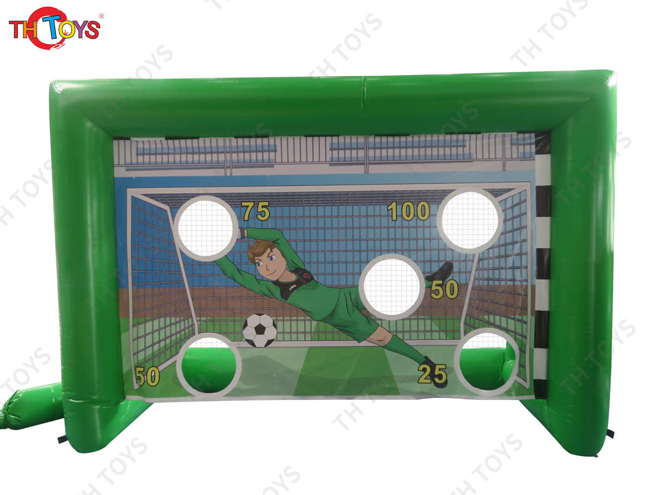 4x2x2.5m funny football shot inflatable soccer dart game/cheap inflatable football soccer goal for kids/free air ship to door