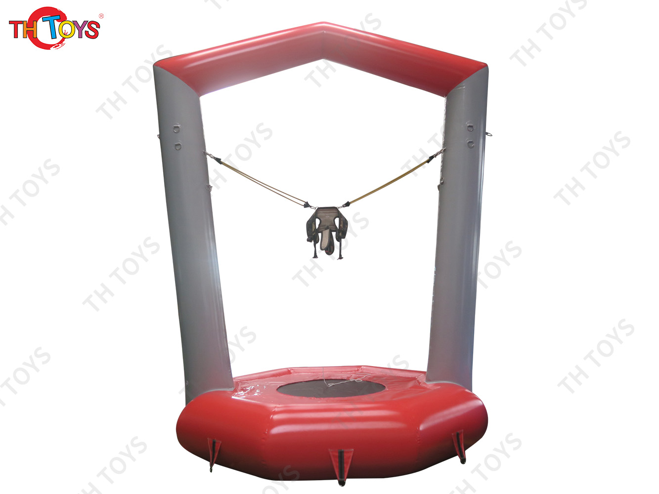 Inflatable Bungee Jump Game Airtight Inflatable Bounce Jumping Trampoline For Kids N Adults