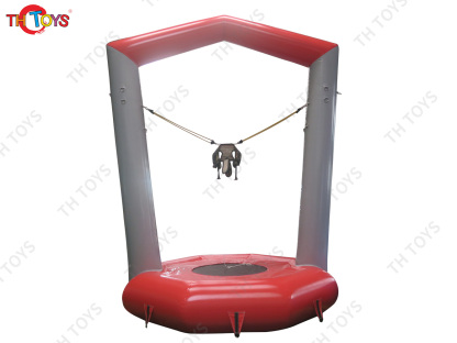 Inflatable Bungee Jump Game Airtight Inflatable Bounce Jumping Trampoline For Kids N Adults