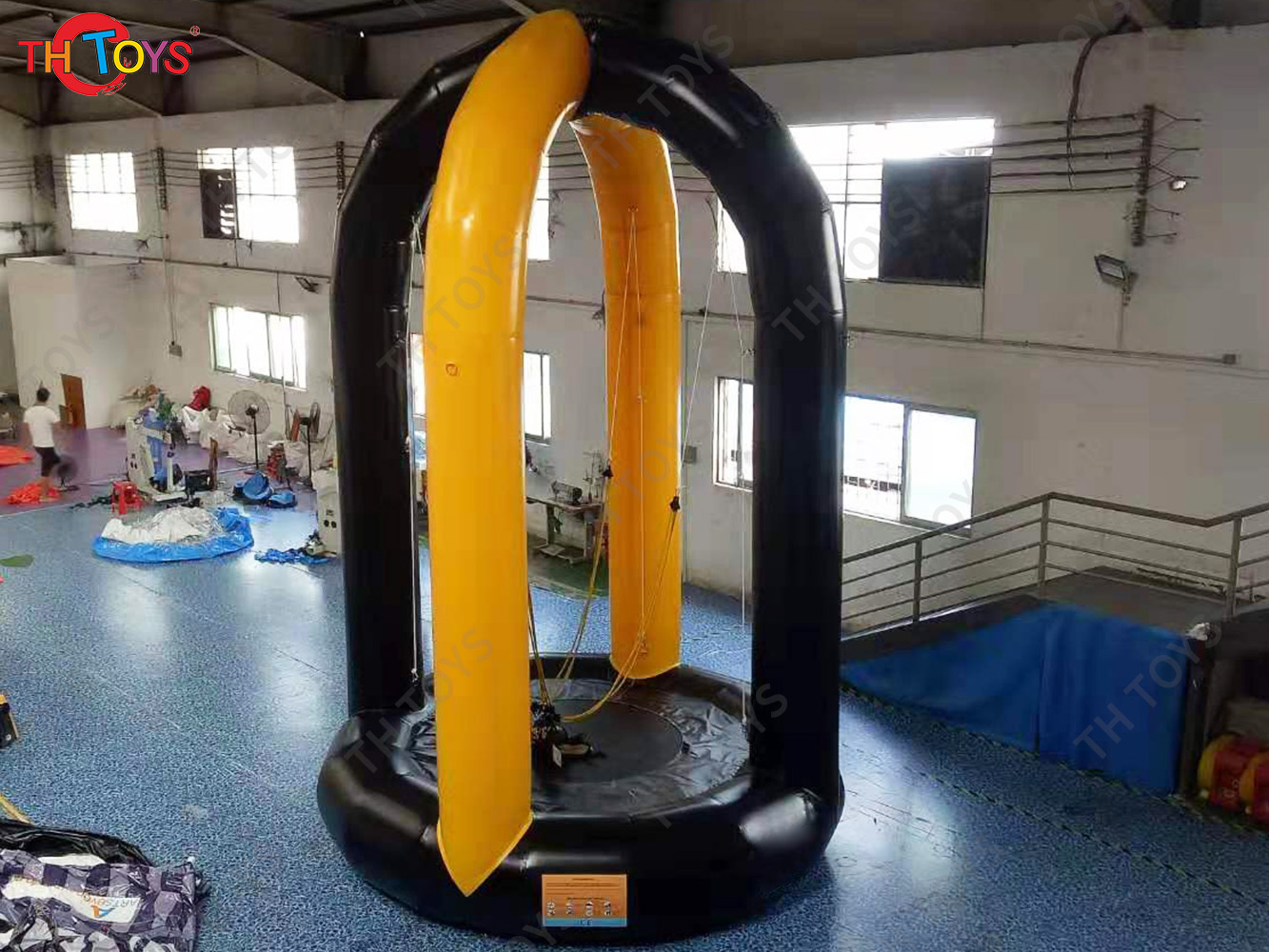 Inflatable Bungee Jump Game Airtight Inflatable Bounce Jumping Trampoline For Kids N Adults