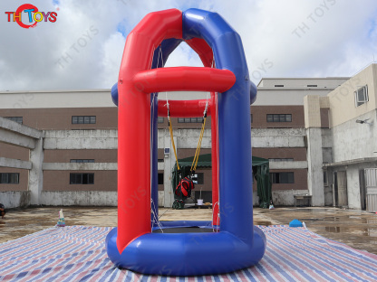 Inflatable Bungee Jump Game Airtight Inflatable Bounce Jumping Trampoline For Kids N Adults