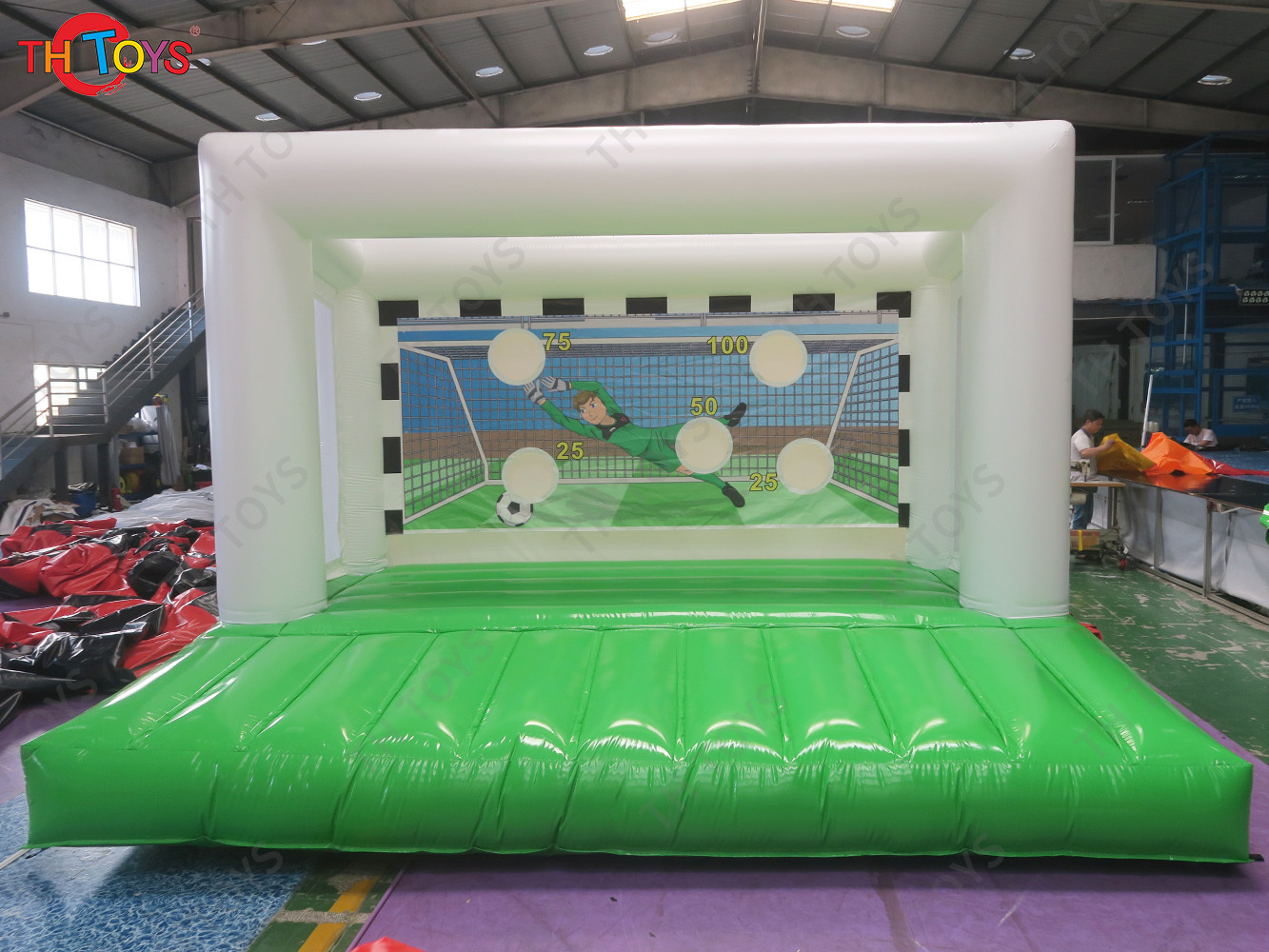 5x4m Optional Giant Carnival Sport Inflatable Soccer Target Football Goal Shootout Goal Unisex for Playground Use