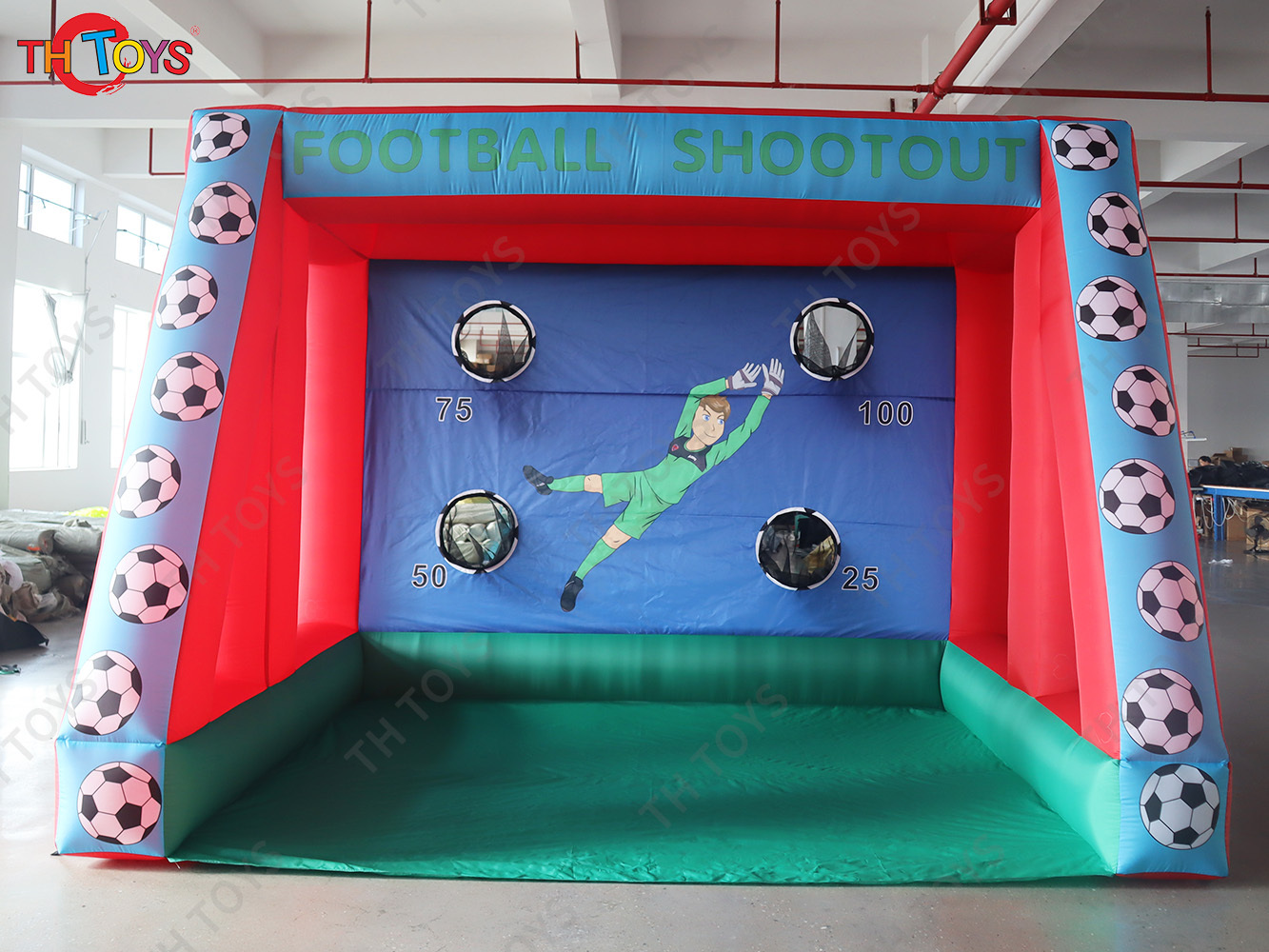 4x3m Optional Inflatable Football Shoot Out Game Inflatable Football Goal Carnival Sport Game Toys for Sale