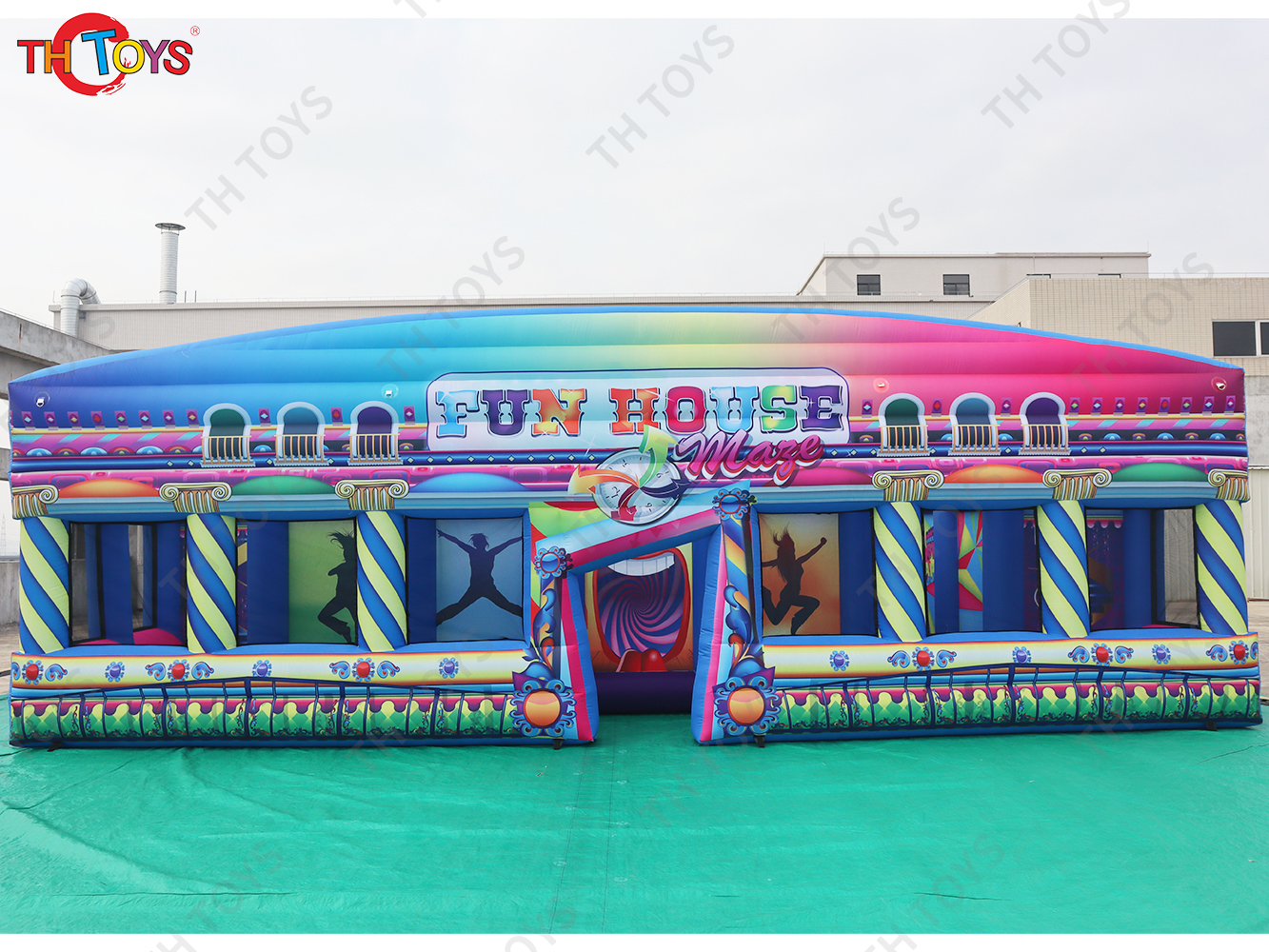 10x10m 33x33ft outdoor inflatable maze,circus theme fun house laser tag inflatable maze court