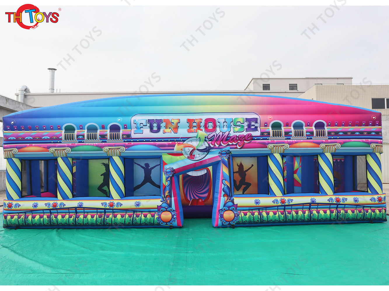 10x10m 33x33ft outdoor inflatable maze,circus theme fun house laser tag inflatable maze court