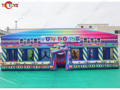 10x10m 33x33ft outdoor inflatable maze,circus theme fun house laser tag inflatable maze court