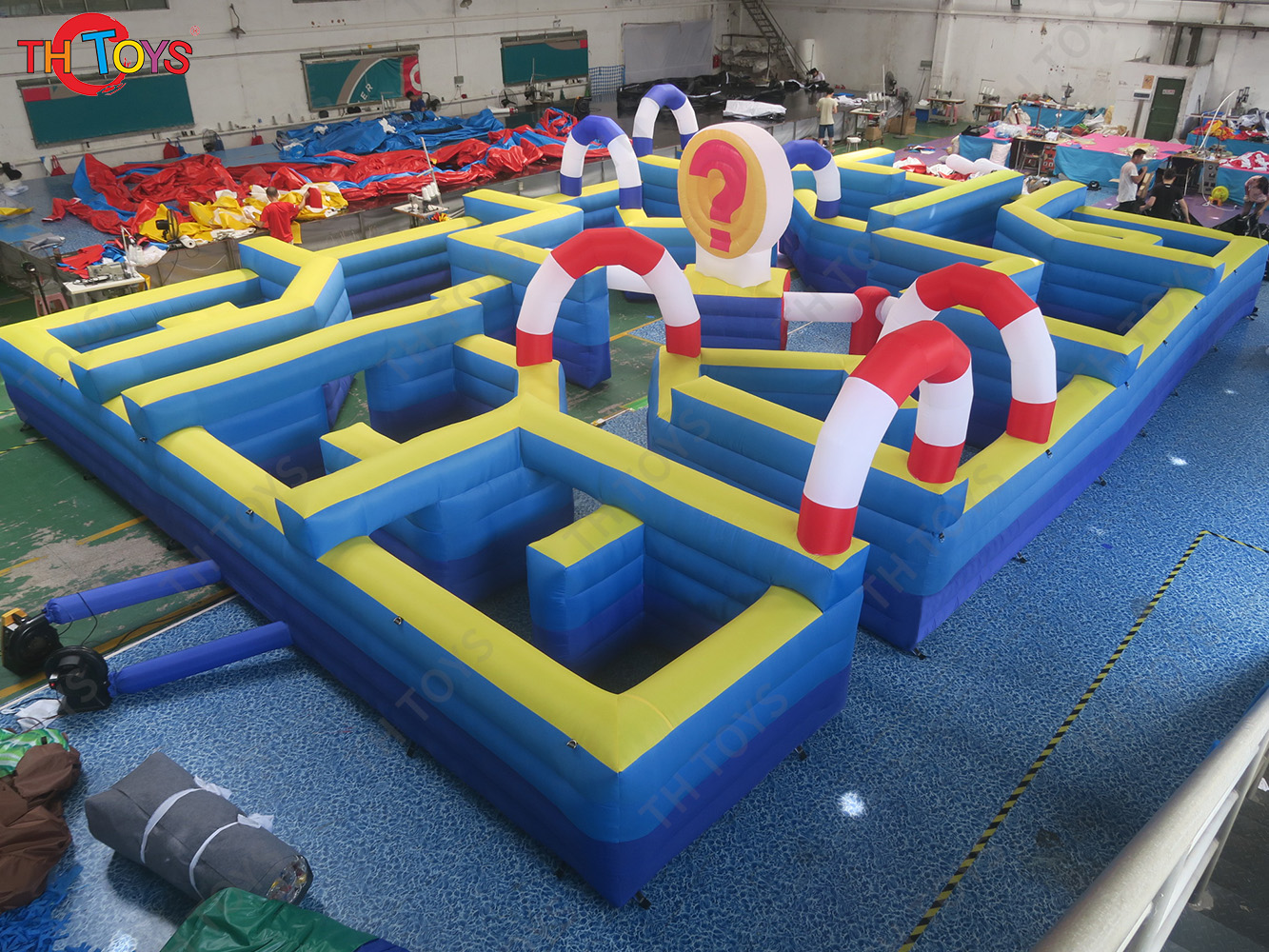 Customized labyrinth inflatable maze game for sale Inflatable Puzzel Game,free air ship to door