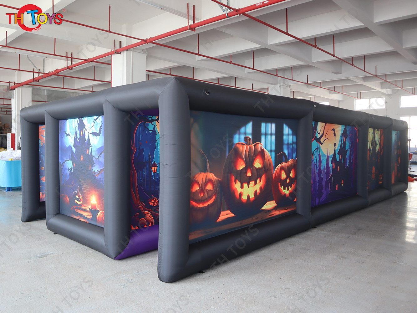 Newest Black Scary Inflatable Maze Arena Pumpkin Halloween Haunted House for sale