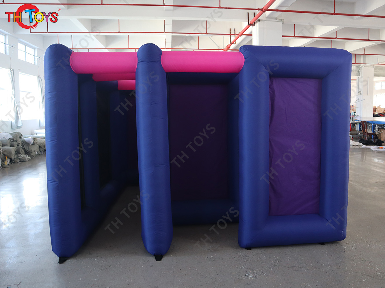 New Design Black Fun Maze Game Large Inflatable Halloween Haunted House Inflatable Haunted Labyrinth Maze for Outdoor Play