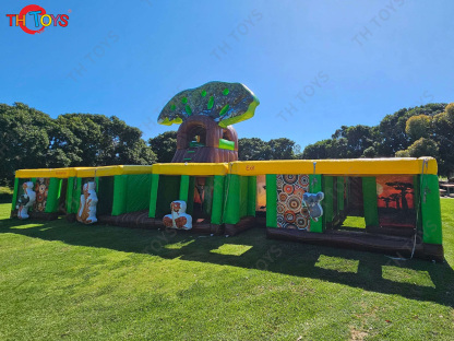 10x10m Custom Inflatable Maze Outdoor Inflatable Maze Labyrinth Obstacle Course with Blower