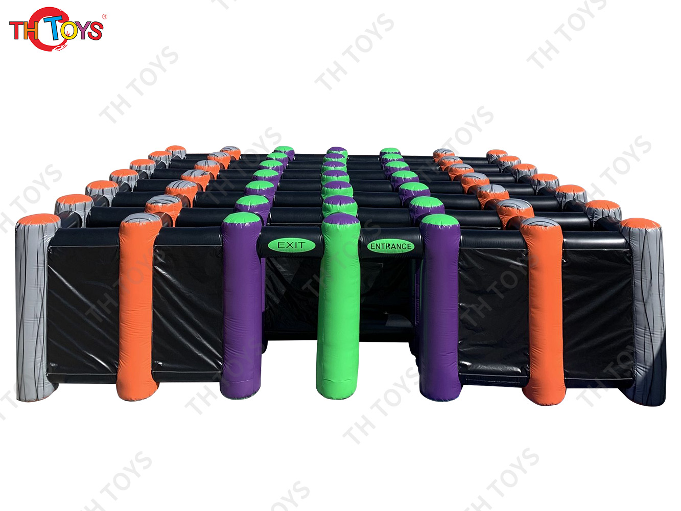 New Design Black Fun Maze Game Large Inflatable Haunted House Inflatable Haunted Labyrinth Maze for Outdoor Play