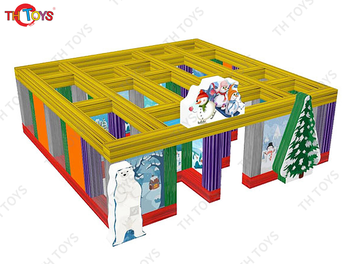[Copy]express shipment,customized inflatable Christmas Haunted house Christmas maze, outdoor Inflatable laser tag funny game labyrinth
