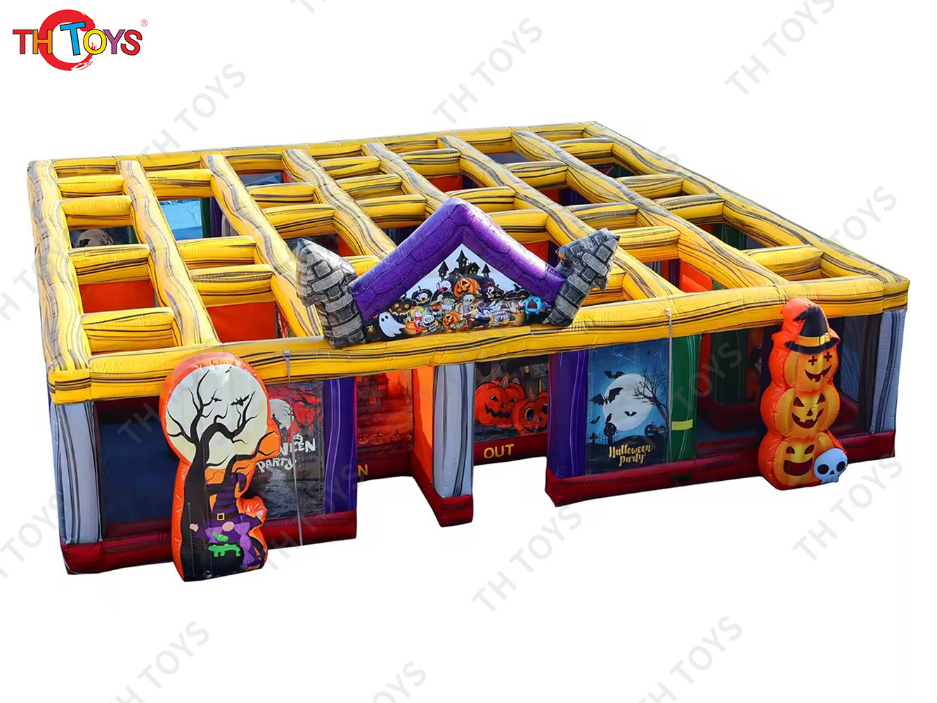 express shipment,customized inflatable Halloween Haunted house maze, outdoor Inflatable laser tag funny game labyrinth