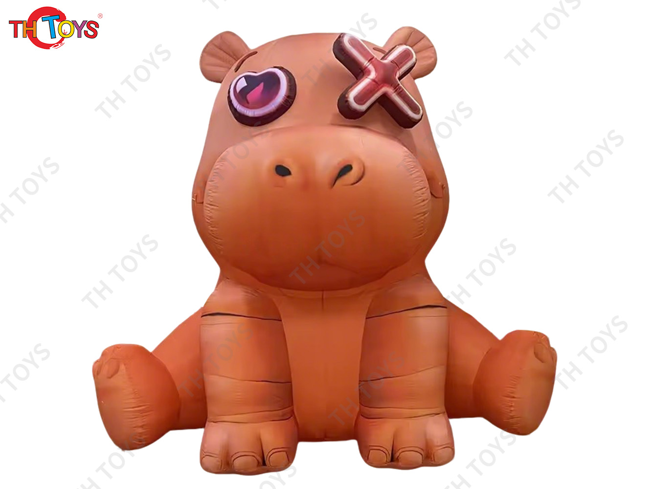 Lighting Inflatable Hippo Replica Wild Animal Cartoon for Event Decoration Light up Hippopotamus Cartoon Balloon